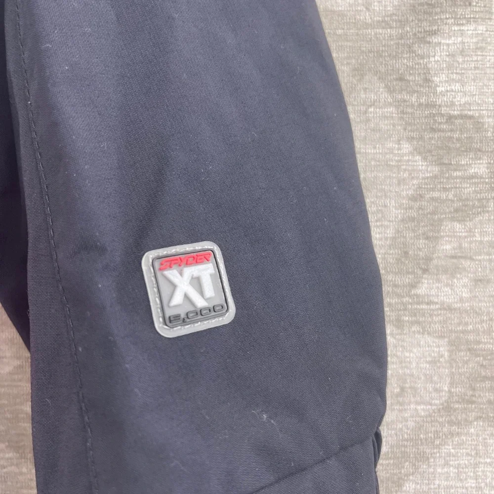 Spyder Kids XT 5000 Ski Jacket Navy Blue Pink White Hooded Winter‎ Coat Size 14